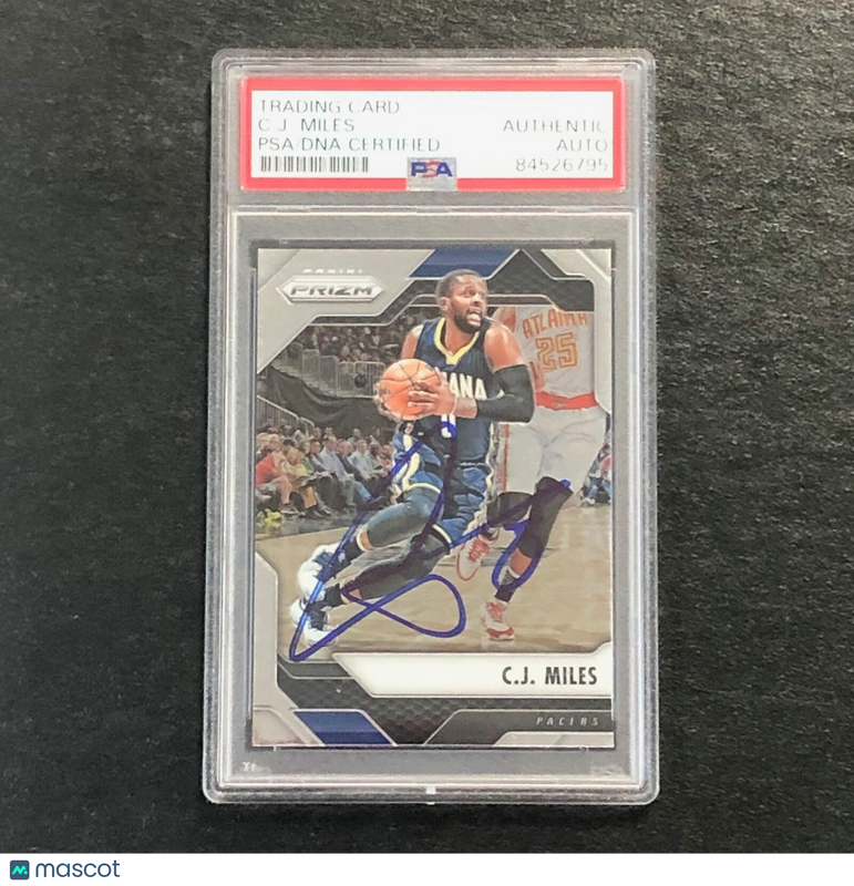 2016-17 Panini Prizm #190 C.J. Miles Signed Card Auto PSA Slabbed Pacers