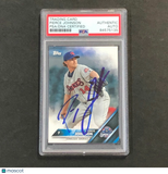 2016 Topps Pro Debut #155 Pierce Johnson Card PSA Slabbed Auto Cubs