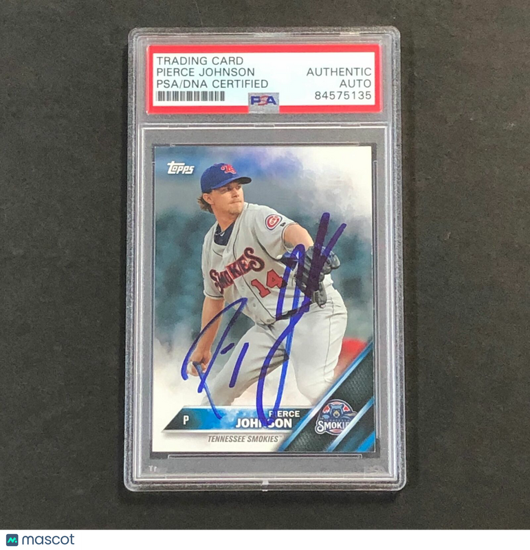 2016 Topps Pro Debut #155 Pierce Johnson Card PSA Slabbed Auto Cubs