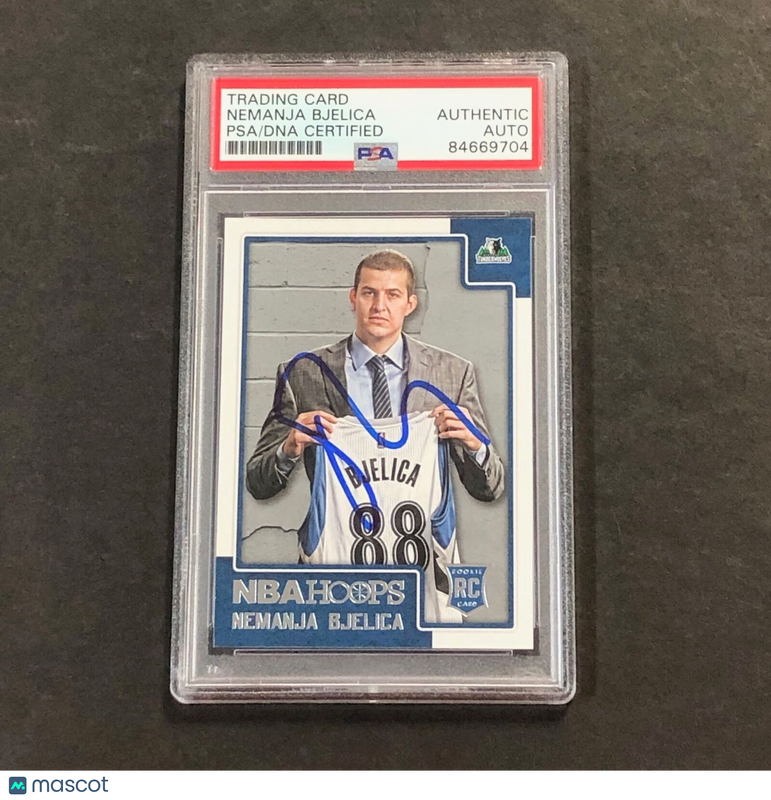 2015-16 NBA Hoops #284 Nemanja Bjelica Signed Card AUTO PSA/DNA Slabbed RC Timbe