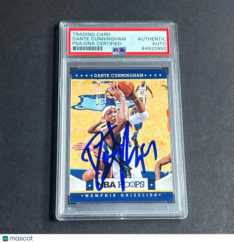 2012 Panini NBA Hoops #58 Dante Cunningham Signed Card AUTO PSA Slabbed Grizzlie