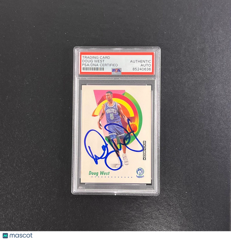 1991 Skybox #176 Doug West Signed Card AUTO PSA Slabbed Minnesota Timberwolves