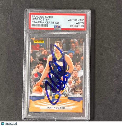 2009-10 Panini #84 Jeff Foster Signed Card AUTO PSA Slabbed Pacers