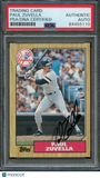 1987 Topps #102 Paul Zuvella Signed Card PSA Slabbed Auto Yankees