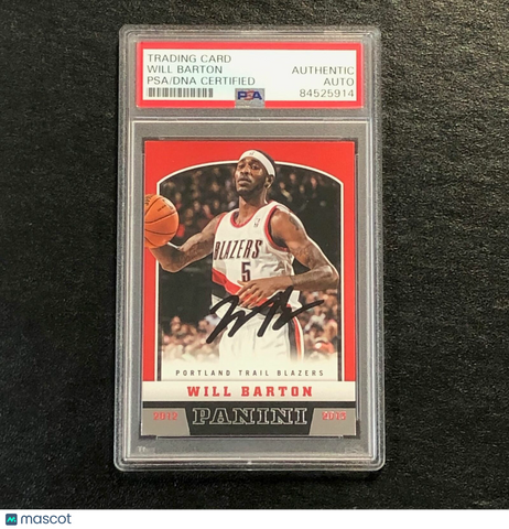 2012-13 Panini Basketball #270 Will Barton Signed Card AUTO PSA Slabbed Blazers