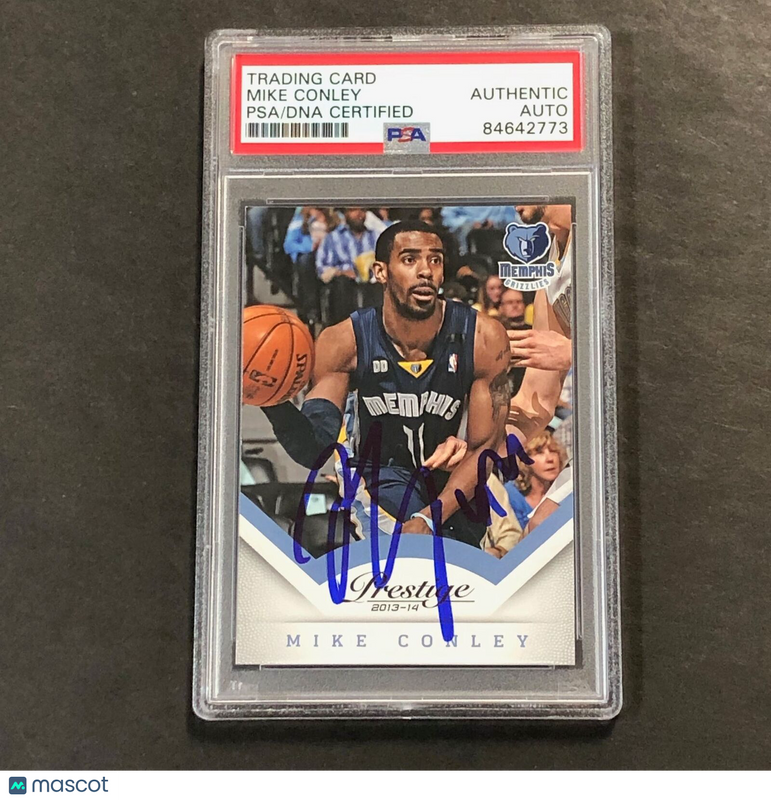 2013-14 Panini Prestige #111 Mike Conley signed Card Auto PSA Slabbed Grizzlies