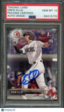 2017 Bowman Draft #BD-158 Drew Ellis Signed Card PSA Slabbed Auto Grade 10 Dback