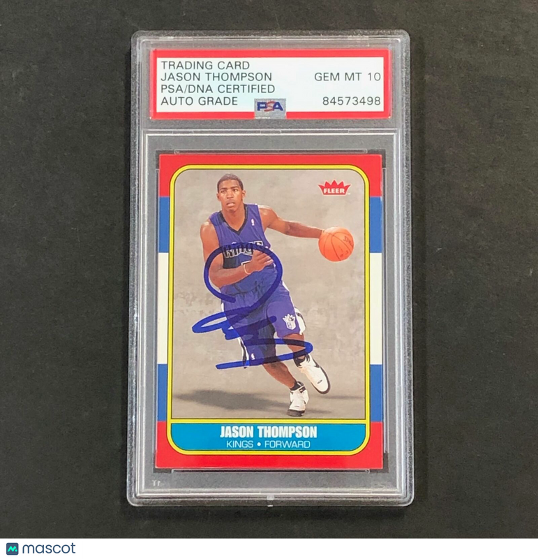 2008 Fleer 86 Retro #173 Jason Thompson Signed Card AUTO 10 PSA Slabbed Kings