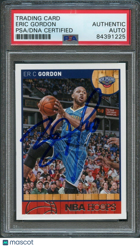 2013-14 NBA Hoops #143 Eric Gordon Signed Card AUTO PSA Slabbed