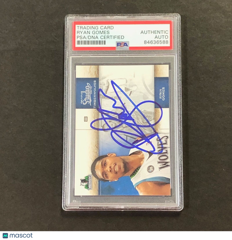 2009-10 Panini Studio #42 Ryan Gomes Signed Card AUTO PSA Slabbed Timberwolves