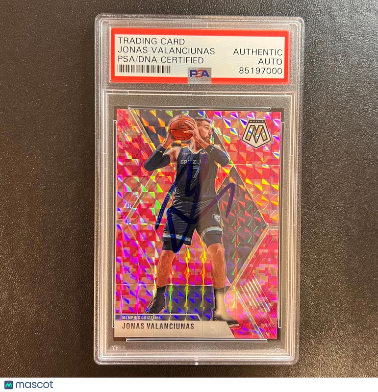 2019-20 Panini Mosaic #86 Jonas Valanciunas Signed Card AUTO PSA Slabbed Grizzli