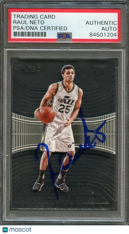 2015-16 Panini Clear Vision #89A Raul Neto Signed Card AUTO PSA Slabbed Jazz