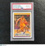 2006-07 Topps #126 Devean George Signed Card AUTO 10 PSA Slabbed Lakers