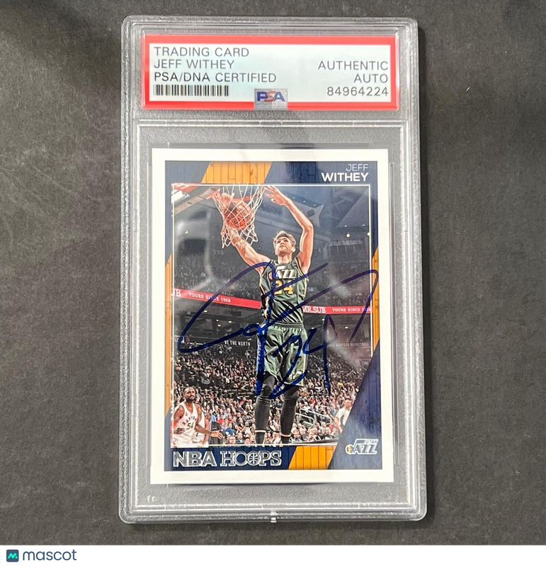 2016-17 Panini Hoops #105 Jeff Withey Signed Card AUTO PSA Slabbed Jazz