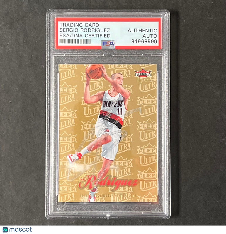 2007-08 Fleer Ultra #160 Sergio Rodriguez Signed Card AUTO PSA Slabbed Trail Bla
