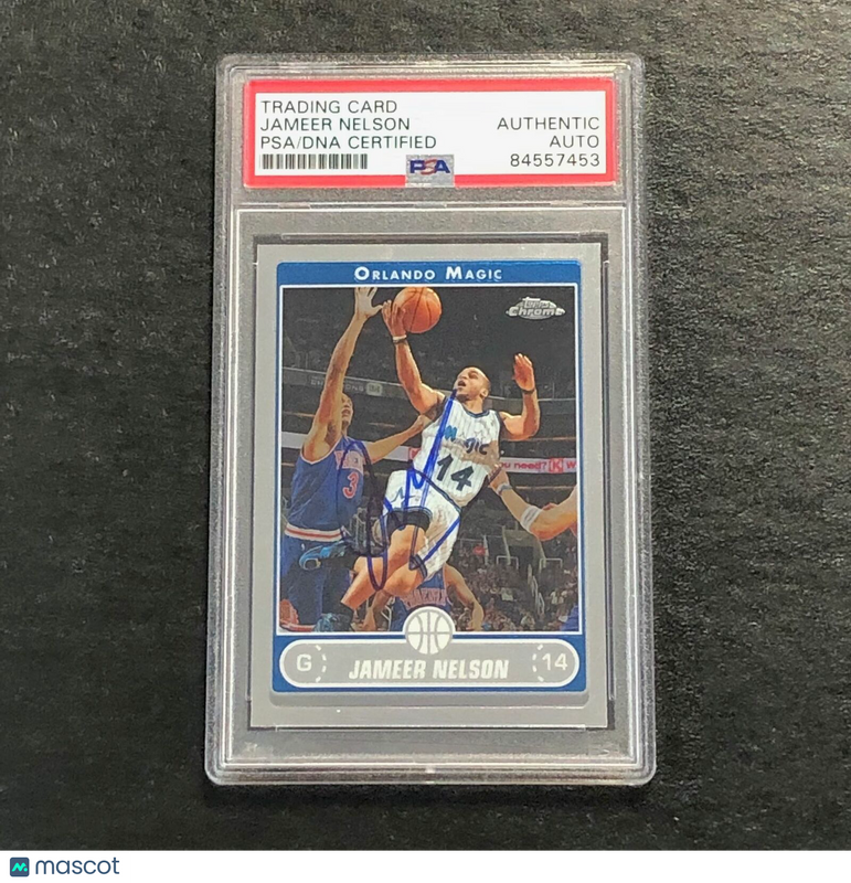2006-07 Topps Chrome #101 Jameer Nelson Signed Card AUTO PSA Slabbed Magic
