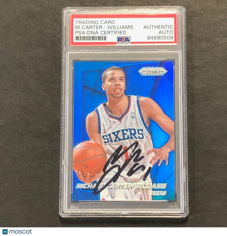 2013-14 Panini Prizm #118 Michael Carter-Williams Signed Card AUTO PSA Slabbed 7