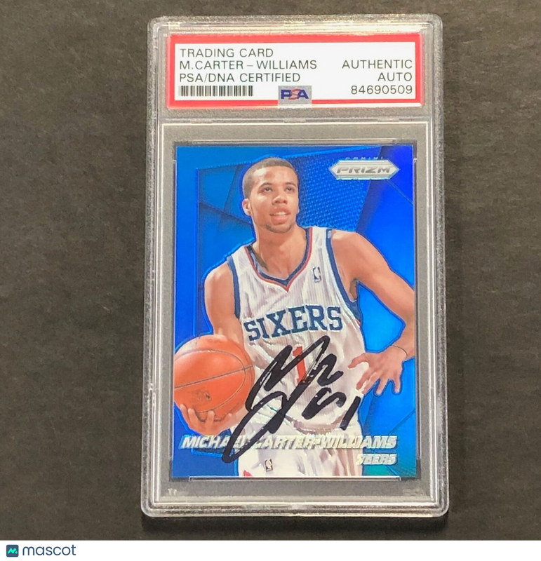 2013-14 Panini Prizm #118 Michael Carter-Williams Signed Card AUTO PSA Slabbed 7