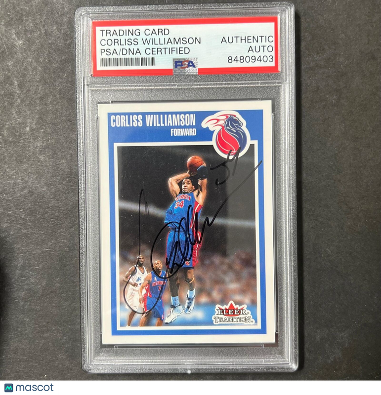 2002-03 Fleer Tradition #37 Corliss Williamson Signed Card AUTO PSA Slabbed Pist