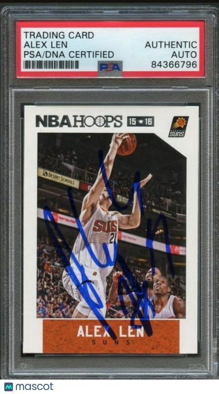 2015-16 NBA Hoops #75 Alex Len Signed Card AUTO PSA Slabbed Suns