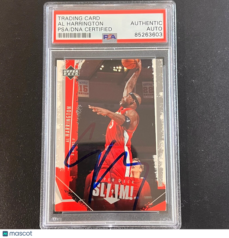 2005-06 Upper Deck #3 Al Harrington Signed Card AUTO PSA Slabbed Hawks