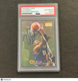 1996-97 Fleer Skybox #64 Vin Baker Signed Card PSA/DNA Slabbed Bucks