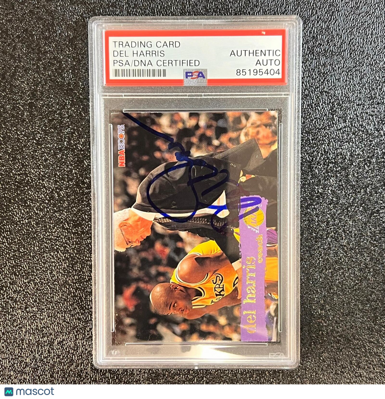 1995 Skybox #182 Del Harris Signed Card AUTO PSA Slabbed Lakers