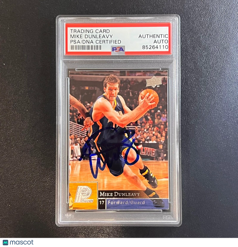 2009-10 Upper Deck #69 Mike Dunleavy Signed Card AUTO PSA/DNA Slabbed Pacers