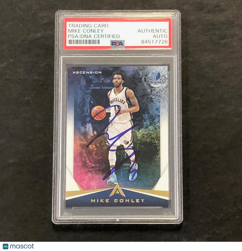 2017-18 Panini Ascension #77 Mike Conley signed Auto Card PSA/DNA Slabbed Grizzl