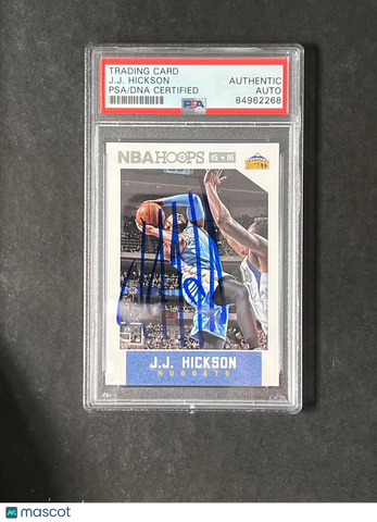 2015-16 Panini Hoops #123  J.J. Hickson Signed Card PSA Slabbed Nuggets