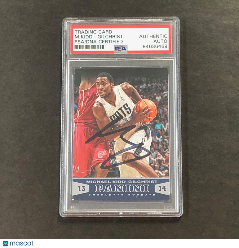 2013-14 Panini Basketball #142 Michael Kidd-Gilchrist Signed Card AUTO PSA Slabb