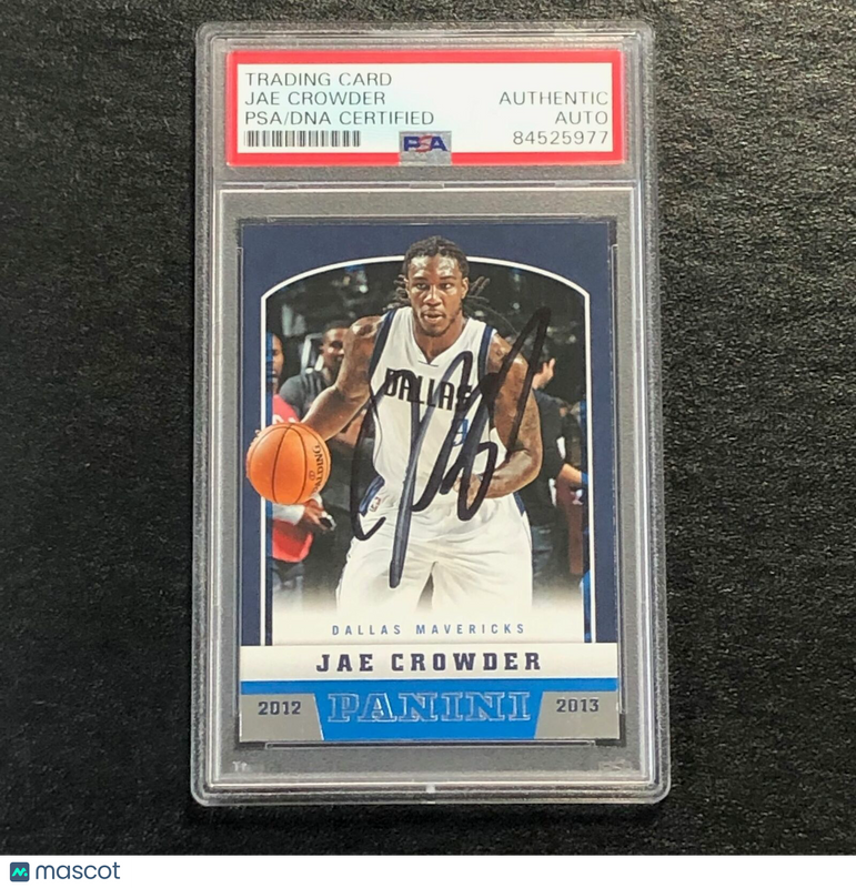 2012-13 PANINI BASKETBALL #234 Jae Crowder Signed Card AUTO PSA Slabbed Maverick