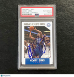 2015-16 NBA Hoops #161 Henry Sims Signed Card AUTO PSA Slabbed 76ers