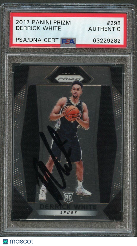 2017-18 Panini Prizm #298 Derrick White Signed Card AUTO PSA/DNA Slabbed Spurs R