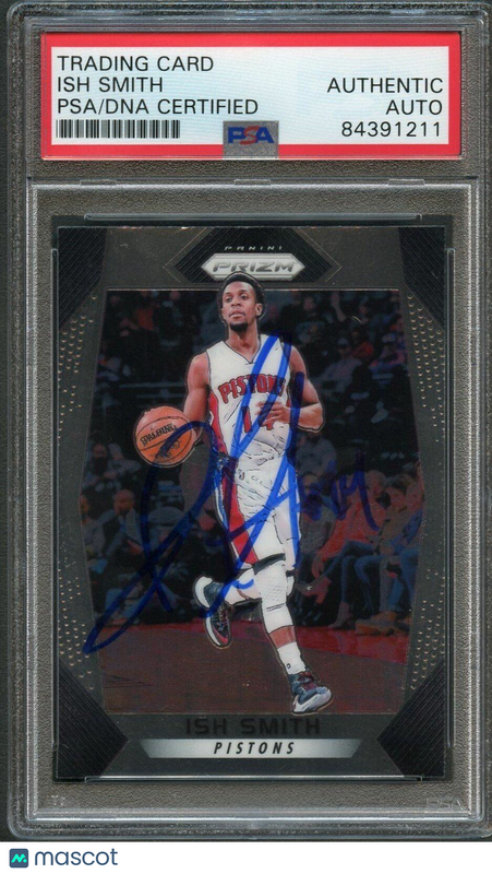 2017-18 Panini Prizm #175 Ish Smith Signed Card AUTO PSA Slabbed Pistons