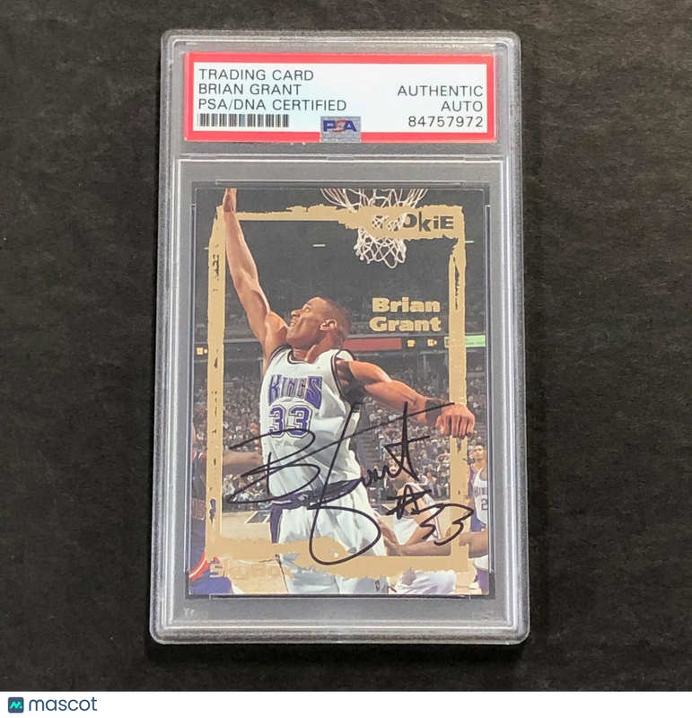 1995 Skybox #101 Brian Grant Signed Card AUTO PSA Slabbed Kings