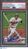 2018 Topps Series 1 #94 Robbie Grossman Signed Card PSA Slabbed Auto Twins