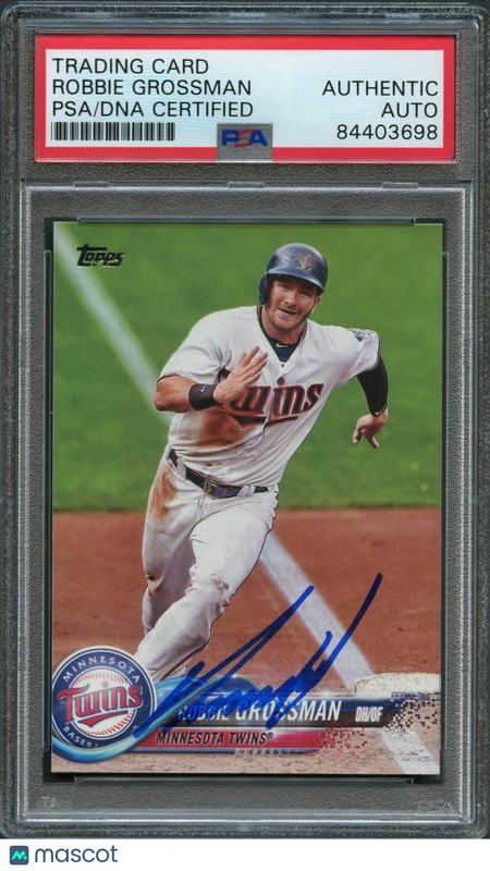 2018 Topps Series 1 #94 Robbie Grossman Signed Card PSA Slabbed Auto Twins