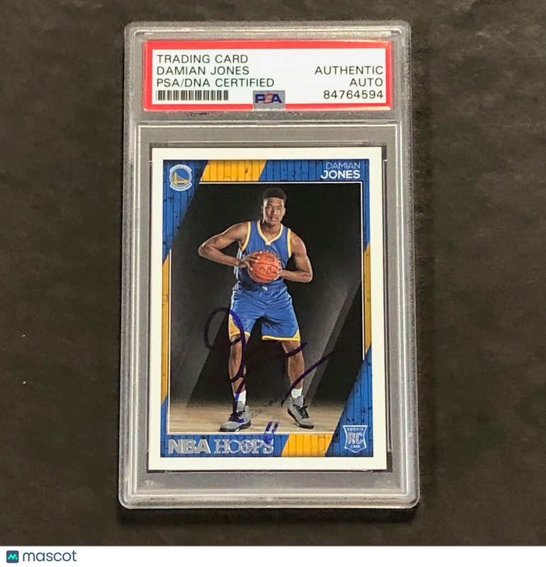 2016-17 NBA Hoops #286 Damian Jones Signed Card AUTO PSA/DNA Slabbed GSW RC