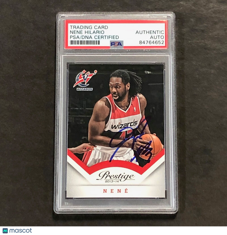 2013-14 Panini Prestige#10 Nene Hilario  Signed Card Auto PSA Slabbed Wizards