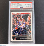 2014-15 Panini Hoops #76 Wesley Matthews Signed Card AUTO PSA Slabbed Trail Blaz