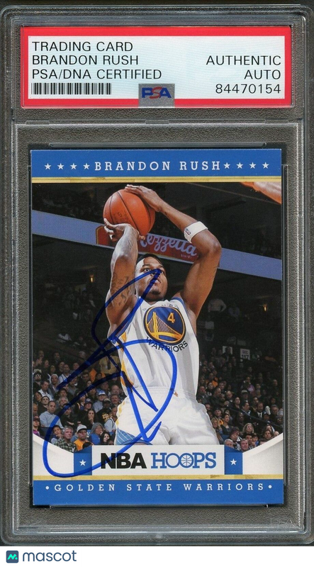 2012-13 NBA Hoops #184 Brandon Rush Signed Card AUTO PSA Slabbed Warriors
