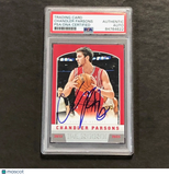 2012-13 Panini #212 Chandler Parsons Signed Card AUTO PSA/DNA Slabbed Rockets