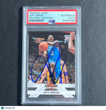 2010-11 Panini Threads #57 Jeff Green Signed Card AUTO PSA/DNA Slabbed Thunder