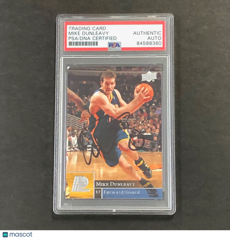 2009-10 Upper Deck #69 Mike Dunleavy Signed Card AUTO PSA/DNA Slabbed Pacers