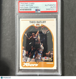 1999-00 Skybox NBA Hoops #178 Theo Ratliff Signed Card AUTO PSA Slabbed 76ers