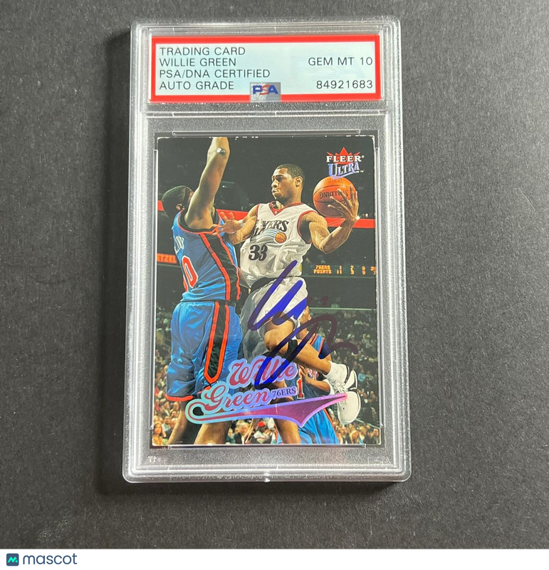 2004-05 Fleer Ultra #164 Willie Green Signed Card AUTO 10 PSA Slabbed 76ers