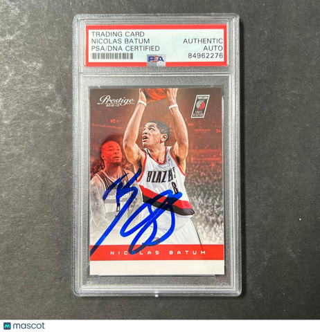 2012-13 Panini Prestige #11 Nicolas Batum Signed Card AUTO PSA Slabbed Blazers
