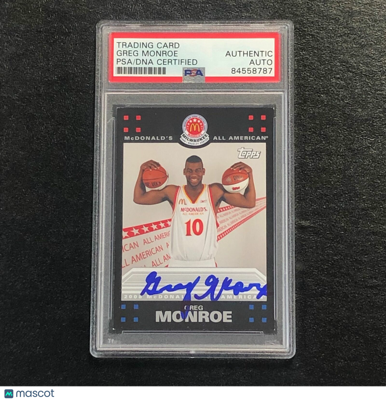 2008 Topps McDonald's All American #GM Greg Monroe Signed Card AUTO PSA Slabbed
