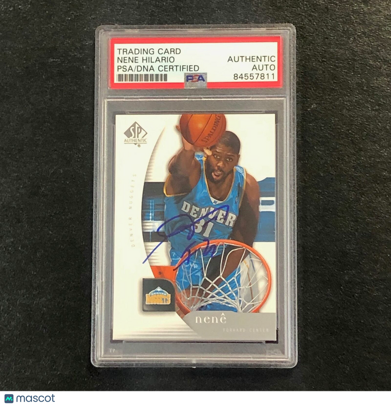 2005-06 SP Authentic #19 Nene Hilario Signed AUTO PSA Slabbed Nuggets